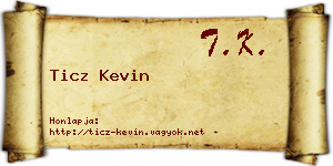 Ticz Kevin névjegykártya